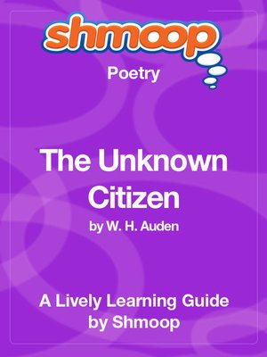 cover image of The Unknown Citizen